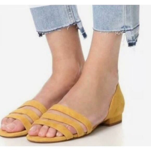 Madewell Shoes - Madewell‎ Women's Size 7.5 Leila Sleek Strappy Sandal in Suede Yellow